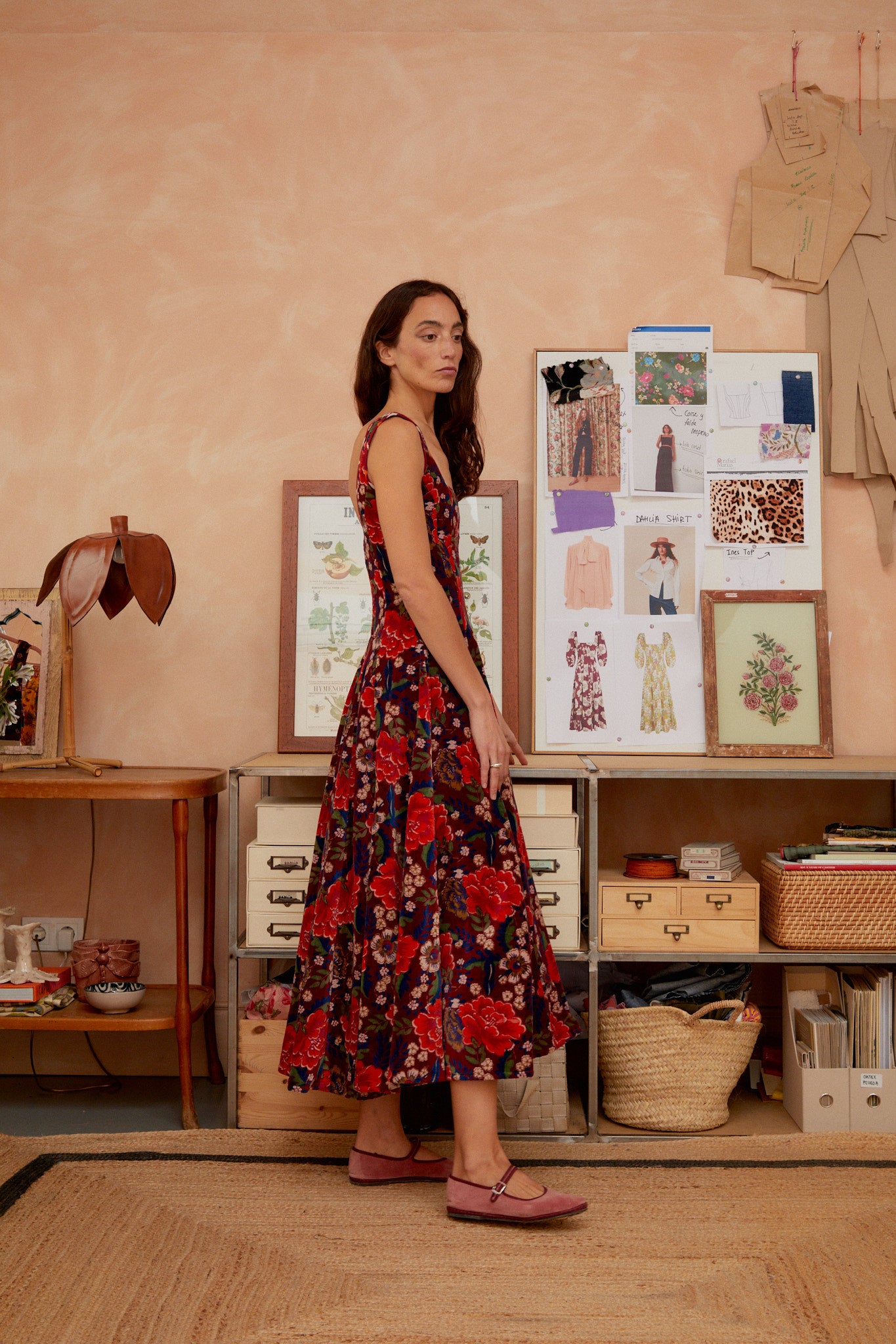 Audrey Dress Velvet Red