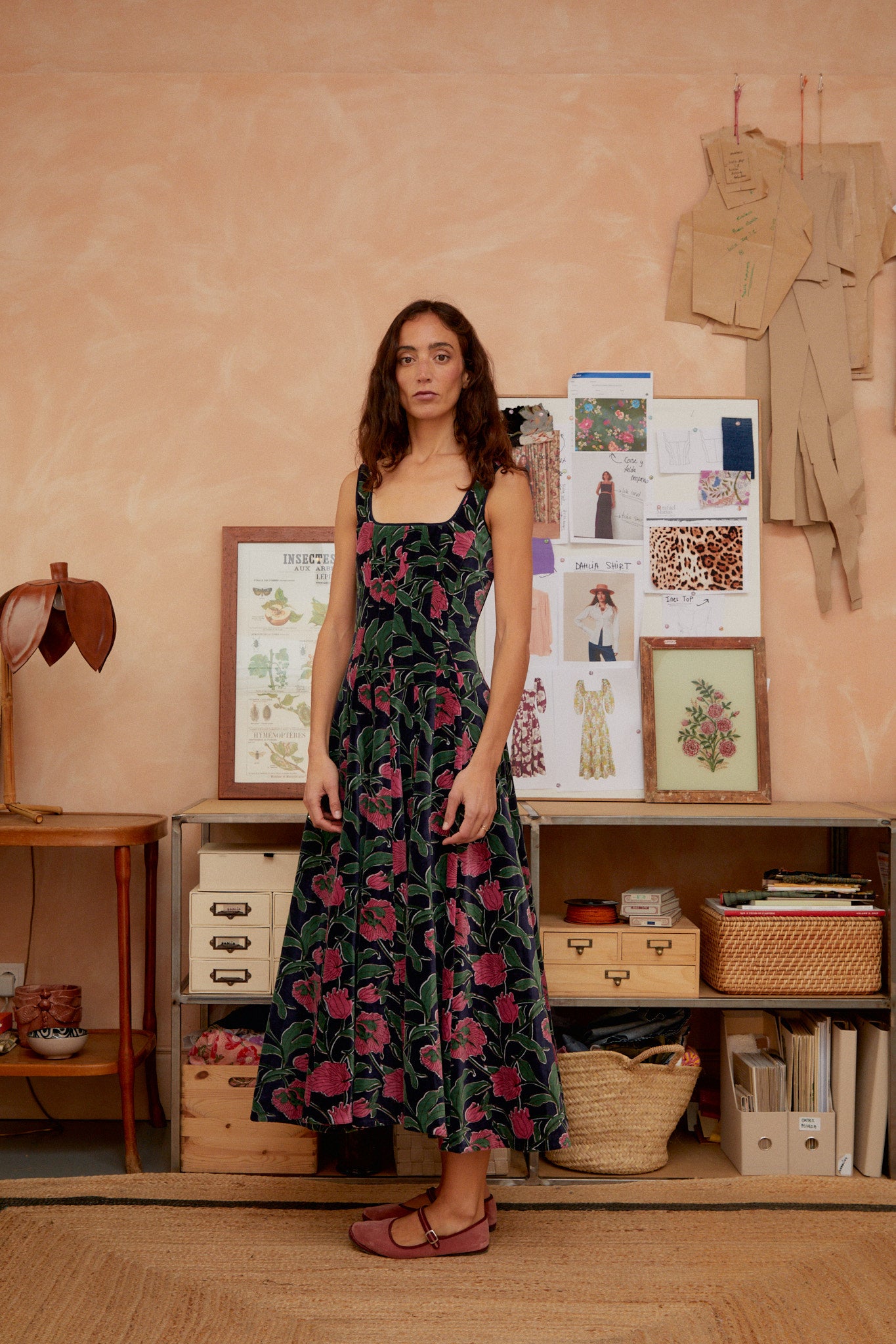 Audrey Dress Velvet Blue