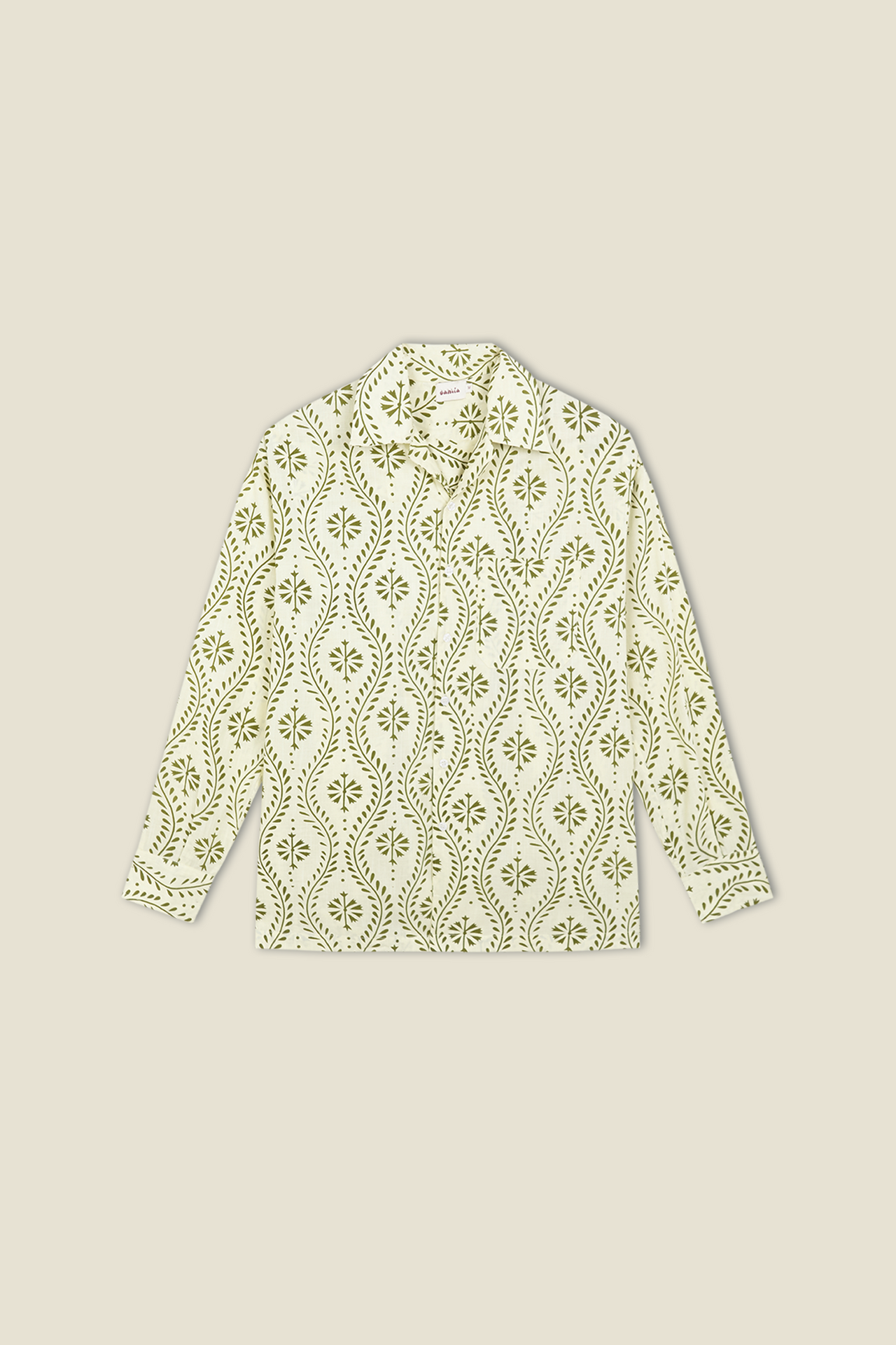 Harry Shirt Green Flower Swirl